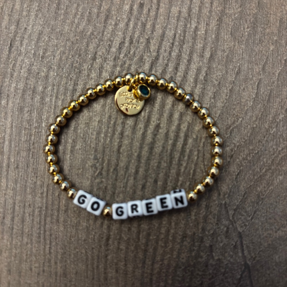 Bracelet GO GREEN LITTLE WORDS PROJECT LWP GOOD CONDITION FITS SMALL